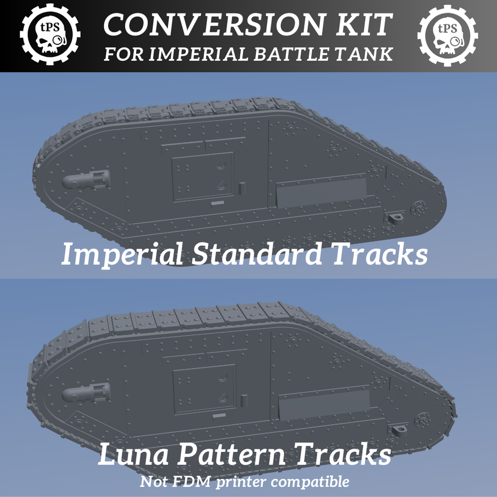 Conversion sides, lower hull, & front Weapon Mount for Imperial Battle Tank