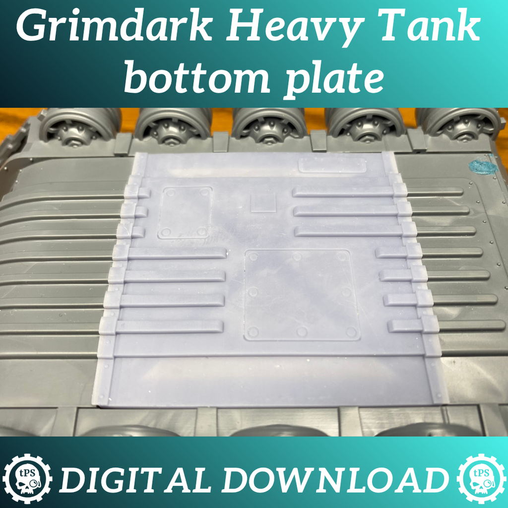 Bottom hull plate for grimdark Heavy Tank - Digital Download