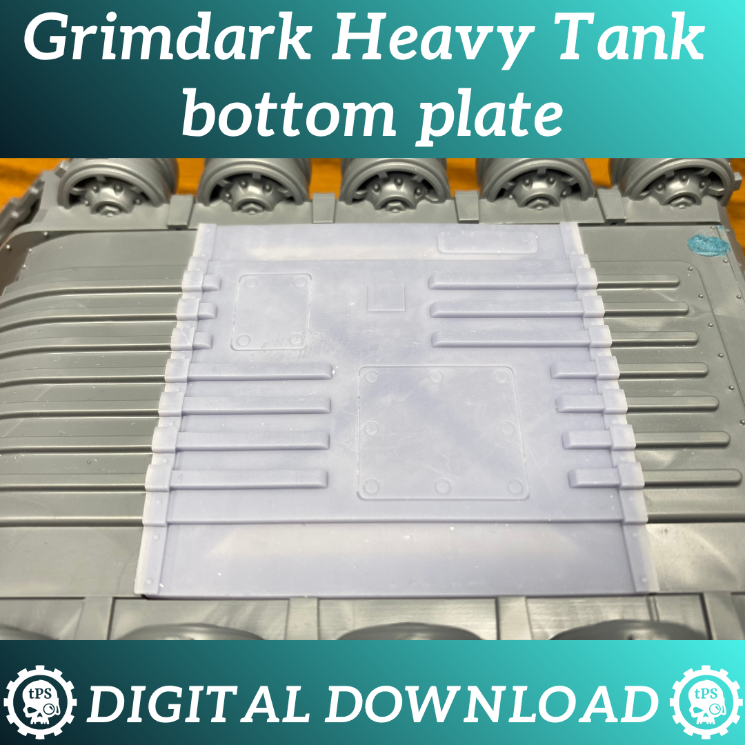 Bottom hull plate for grimdark Heavy Tank - Digital Download