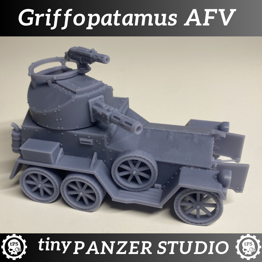 Griffopotamus AFV - Grimdark armored car - Digital STL download