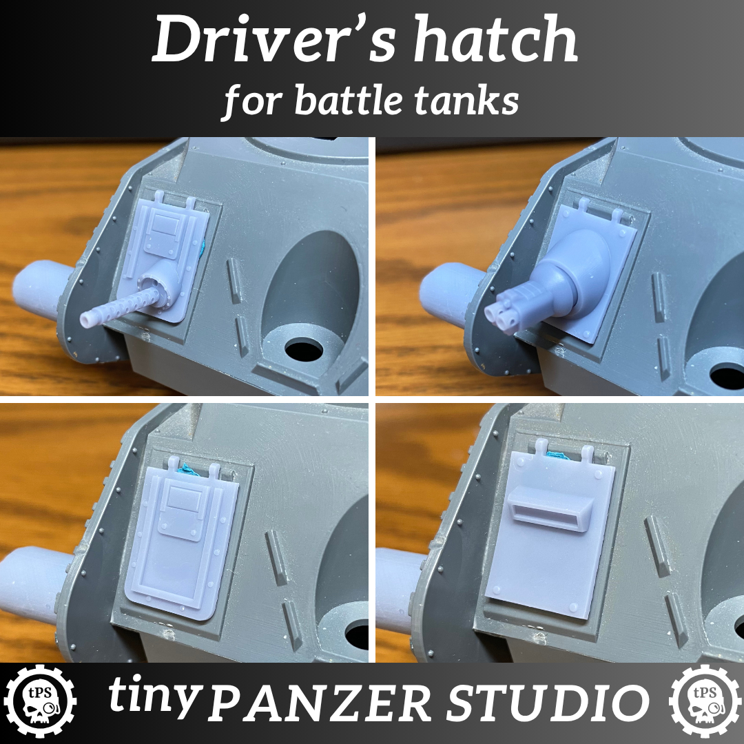 Driver's hatch / weapon mount for battle tank (set of 3)