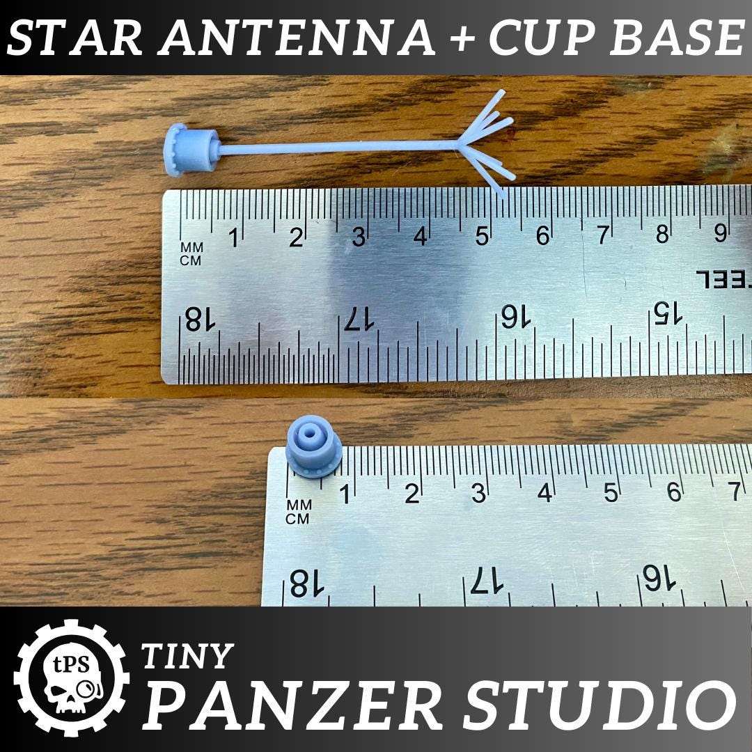 Antennas and mounts (set of 3) for tanks