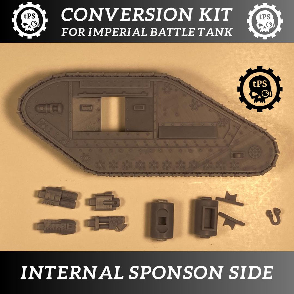 Conversion sides, lower hull, & front Weapon Mount for Imperial Battle Tank