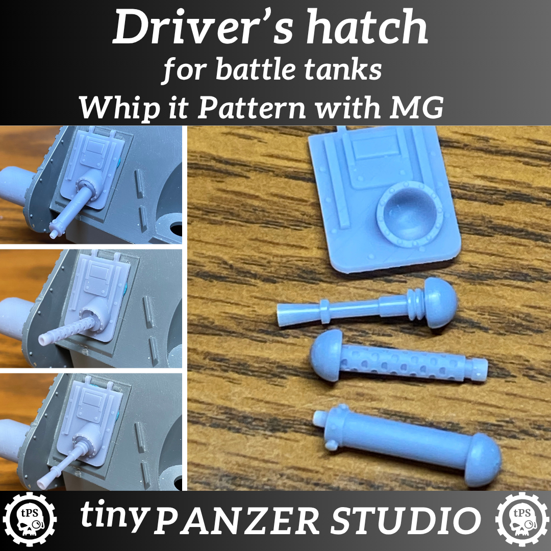Driver's hatch / weapon mount for battle tank (set of 3)