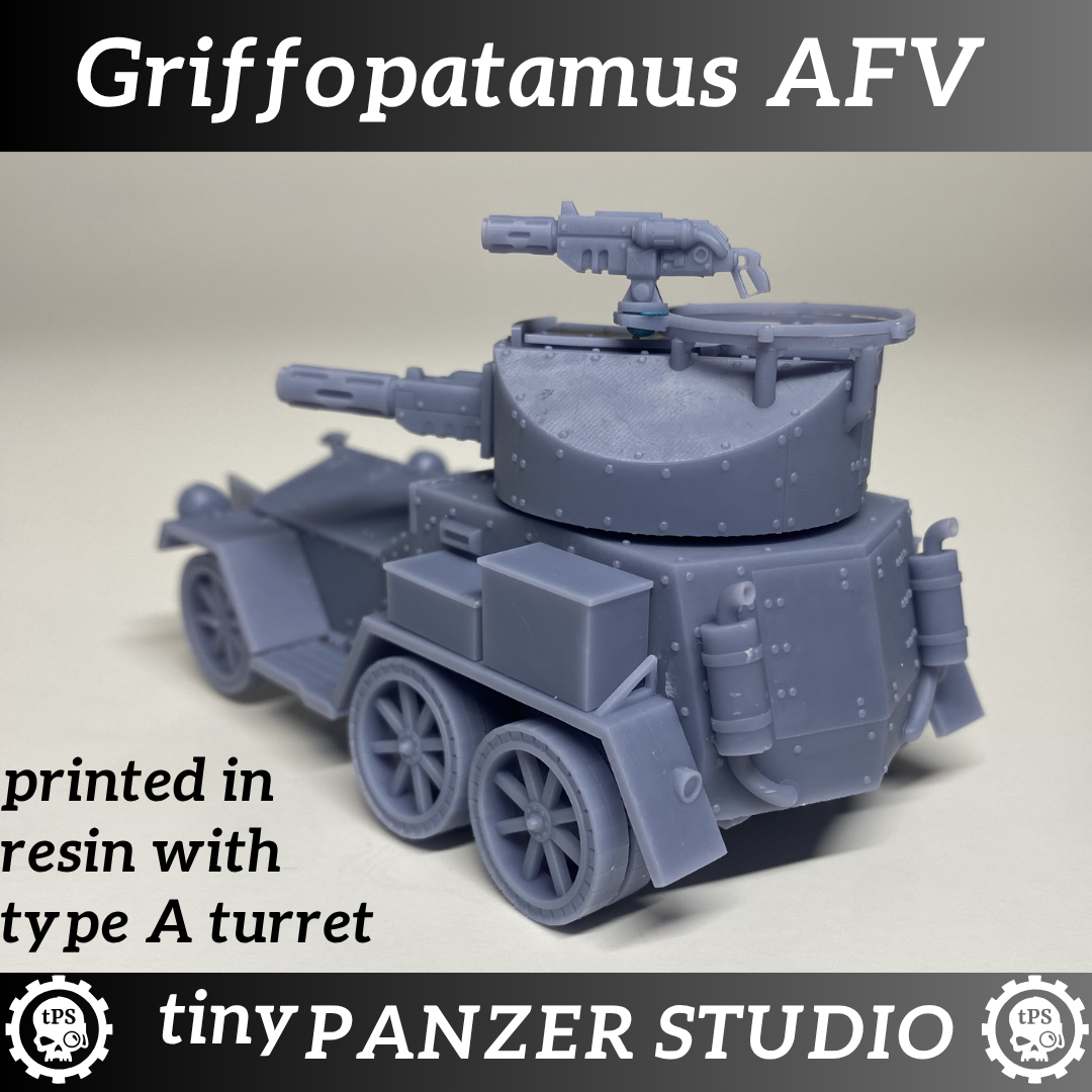 Griffopotamus AFV - Grimdark armored car - Digital STL download