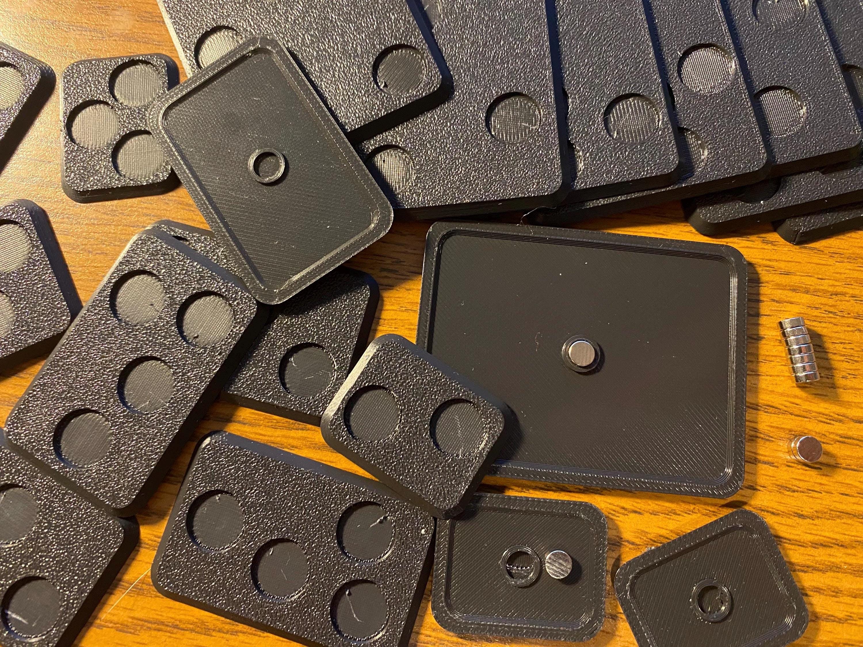 Magnet ready bases with holes compatible with Flames of War and Team Yankee