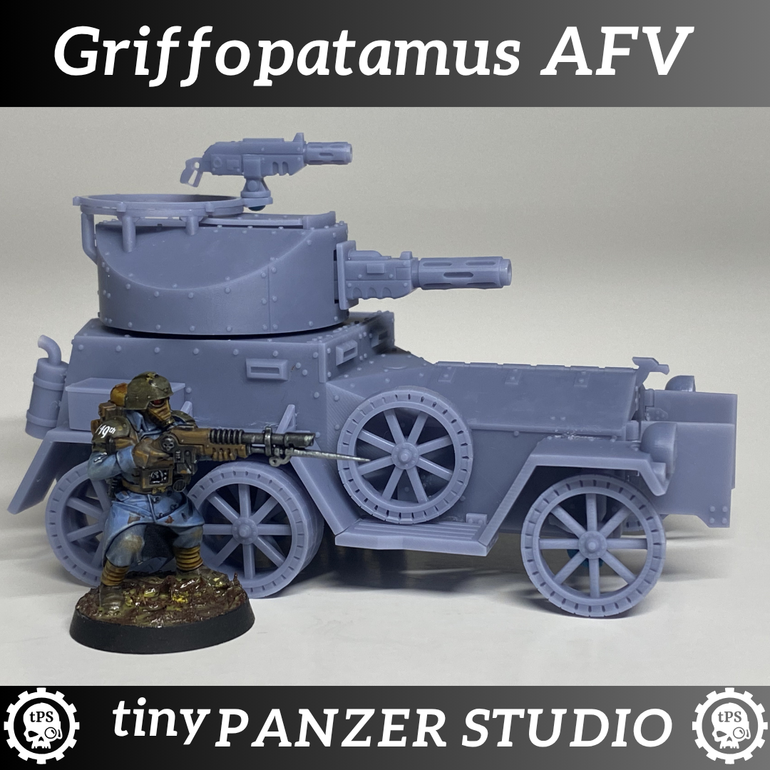 Griffopotamus AFV - Grimdark armored car - Digital STL download