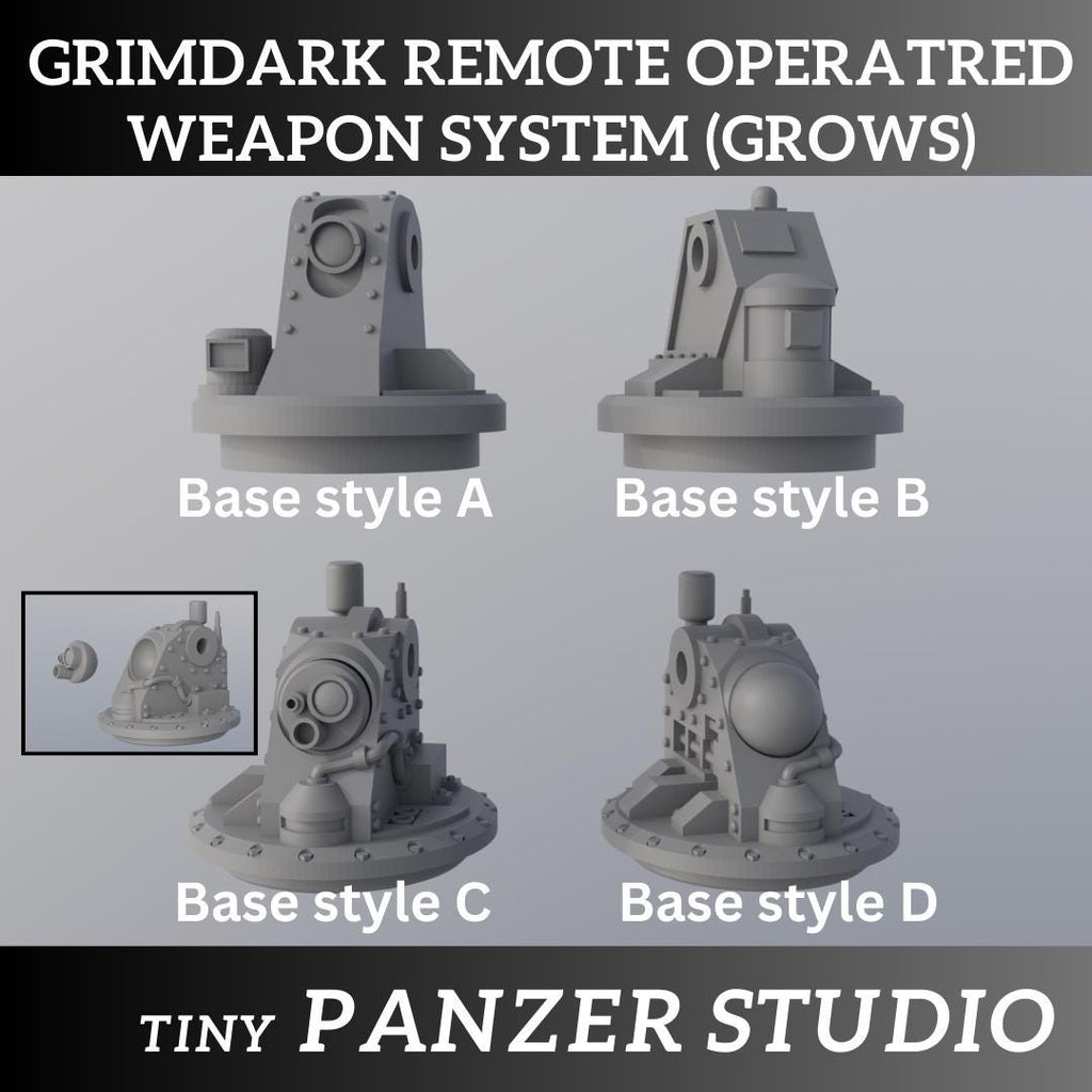Grimdark Remote Turret for sci-fi armored space transport tank
