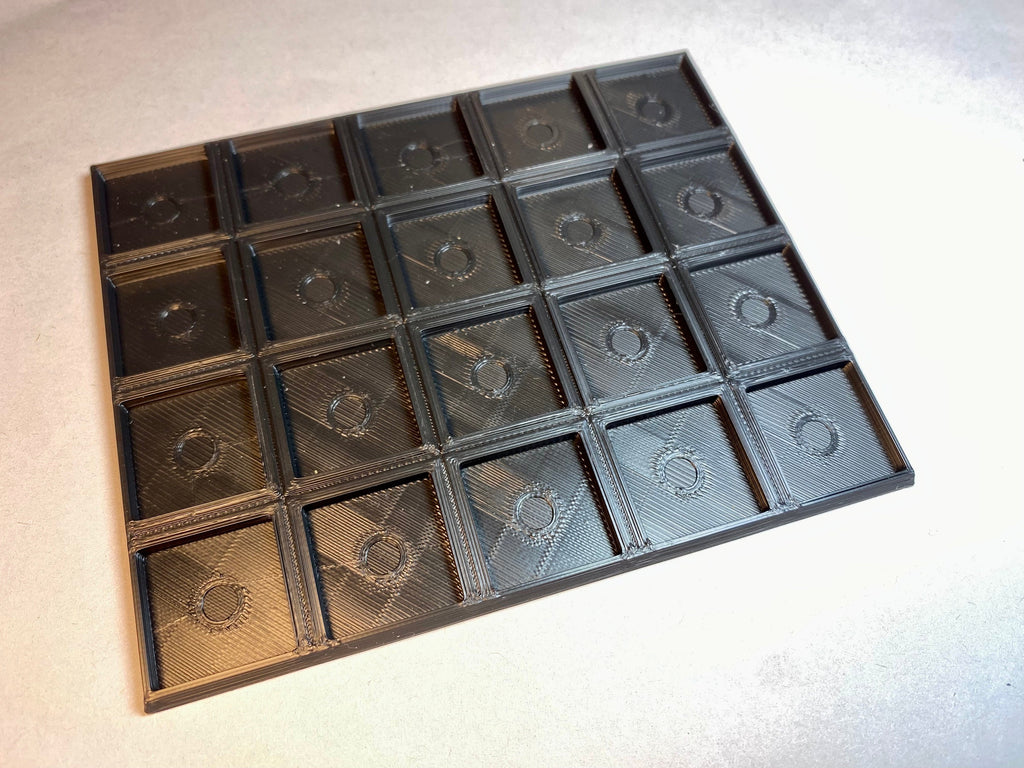 20mm to 25mm square movement tray - magnet ready