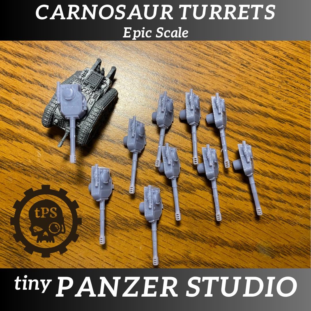 10x Carnosaur turrets compatible with epic scale games