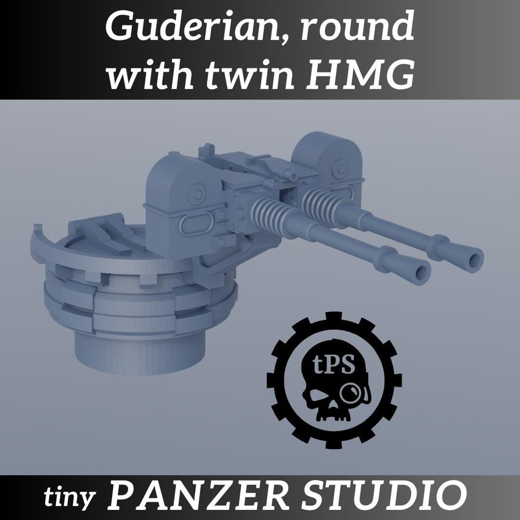 Tank cupola hatches with rail-mounted weapons for sci-fi tanks and vehicles