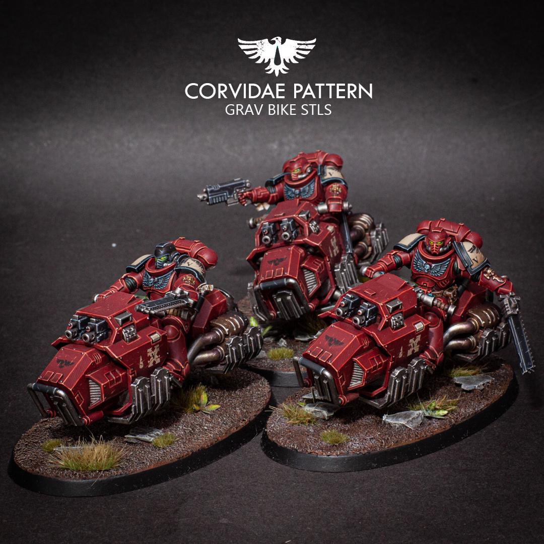 Grav Bike Conversion Kit Corvidae Pattern – Tiny Panzer Studio