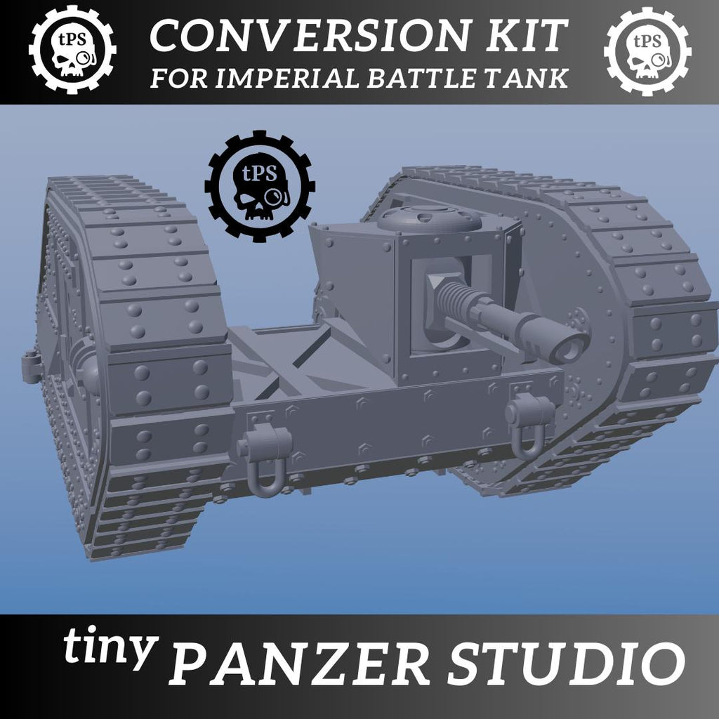 Conversion sides, lower hull, & front Weapon Mount for Imperial Battle Tank