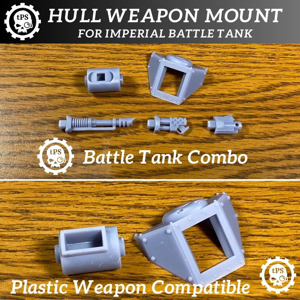 Conversion sides, lower hull, & front Weapon Mount for Imperial Battle Tank